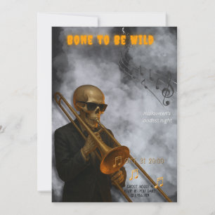 Convite Osso para Ser Selvagem - Trombone de Esqueleto H