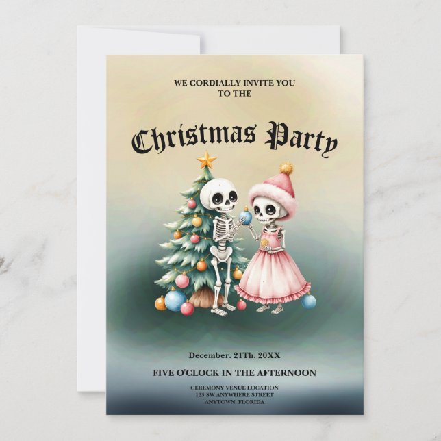 Convite Ossos, bolas, e um pouco de magia (Frente)