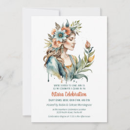 Convite Ostara Equinócio da Primavera Flor Deusa Sabbat