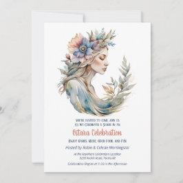 Convite Ostara Equinócio da Primavera Flor Deusa Sabbat