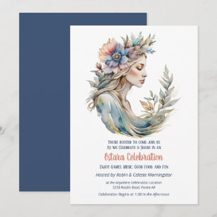 Convite Ostara Equinócio da Primavera Flor Deusa Sabbat