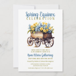 Convite Ostara Equinócio de Primavera Carrinho de Flores V