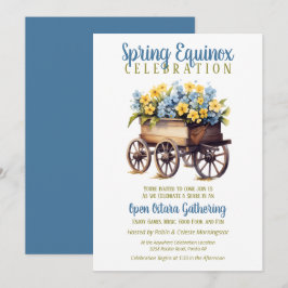 Convite Ostara Equinócio de Primavera Carrinho de Flores V