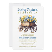 Ostara Spring Equinox Vintage Flower Cart Sabbat