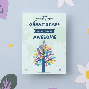 Convite Ótima Equipe Ótimo Staff Obrigado Por Ser Incrível