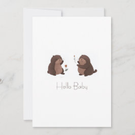 Convite Otto der braune Maulwurf Einladungskarte Baby