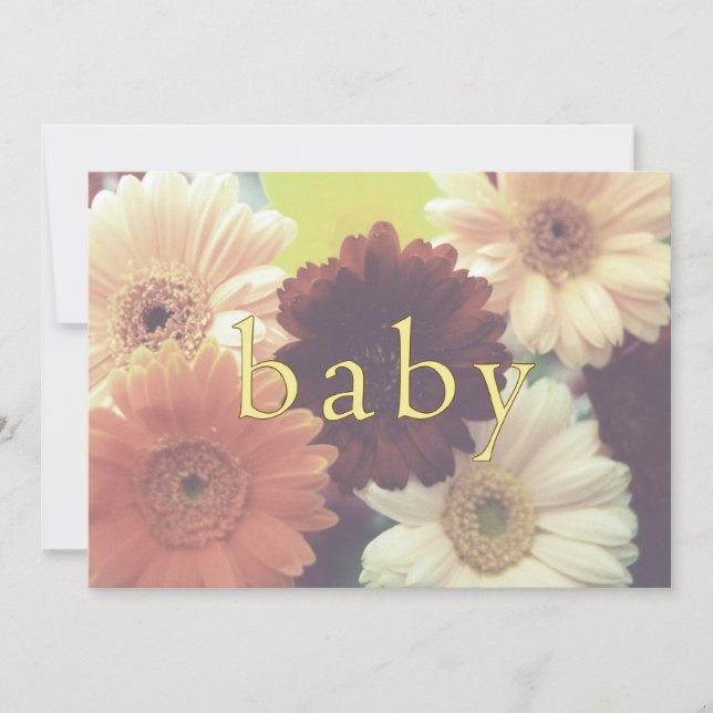 Convite ou Anúncio de Nascimento Daisy Baby (Frente)