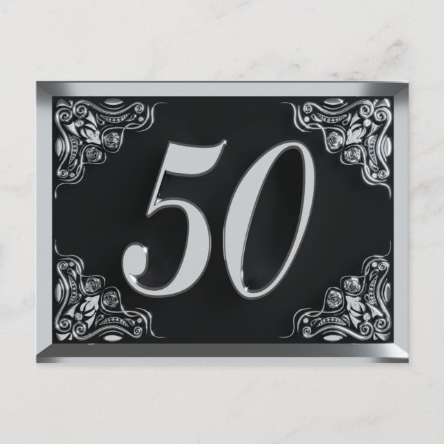 Convite ou Saudação Real Prateada de Aniversário d (Frente)