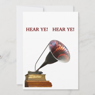 Convite OUÇA-O! Vazio personalizar eventos dias desejados