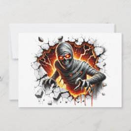 Convite Oud en Griezelig Mummie Skelet Breekt Door