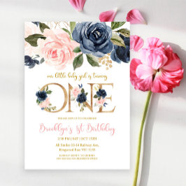 Convite Our Little Baby Girl is turning ONE Invitation