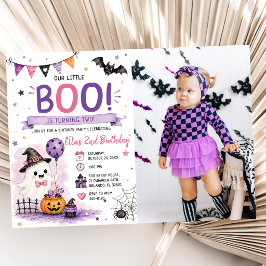 Convite Our Little Boo Is Turning Two Birthday Party Photo