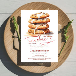 Convite Our Little Cookie Is On The Way Cute Baby Shower