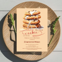 Convite Our Little Cookie Is On The Way Cute Baby Shower