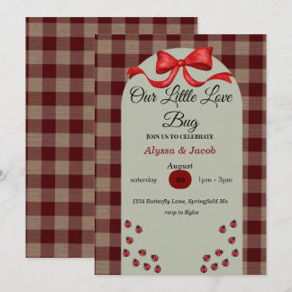 Convite Our Little Love Bug Baby Shower Invitation 