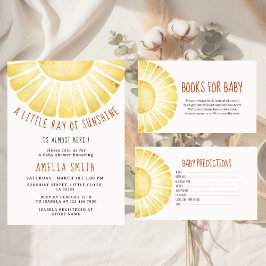 Convite Our Little Ray of Sunshine Baby Shower Invitation
