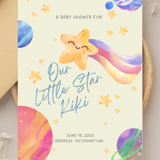 Convite “Our Little Star” Baby Shower Invitation