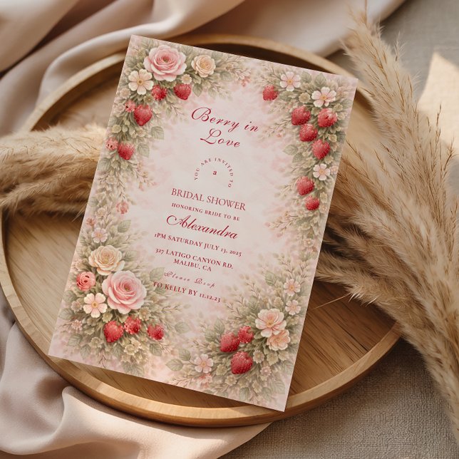 Convite Our Little Strawberry Love (Criador carregado)