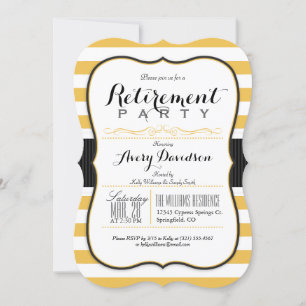 Convite Ouro Amarelo & Branco; Grupo de Reforma Elegante