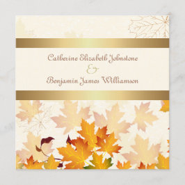 Convite Ouro Autumn Deixa Casamento