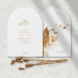 Convite Ouro Autumn Splash Wedding Arch ID655