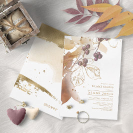 Convite Ouro Autumn Wedding ID655