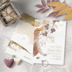 Convite Ouro Autumn Wedding ID655