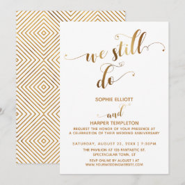 Convite Ouro Branco Nós Ainda Fazemos Tipografia Aniversár