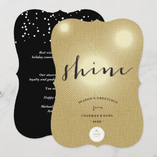 Convite Ouro brilha seu próprio logotipo Moderna empresa