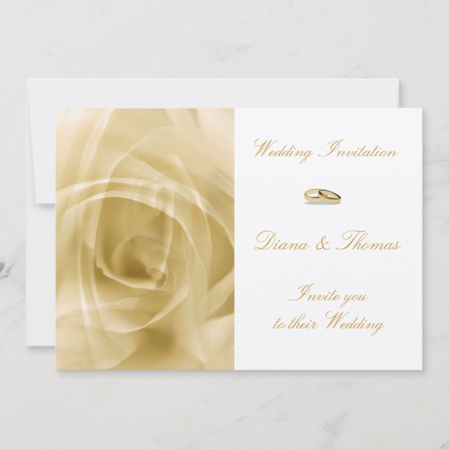 Convite Ouro - Casamento (Frente)