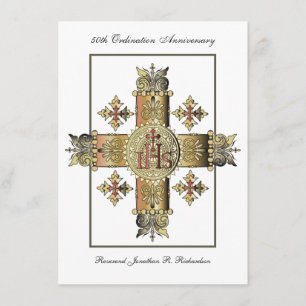 Convite Ouro de aniversário do Padre Ordination Jubilee 5