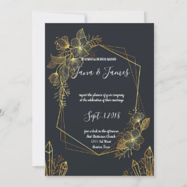 Convite Ouro de Marinho de volta do casamento