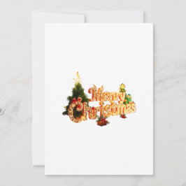 Convite Ouro de Natal Sparkle - Árvore Festiva