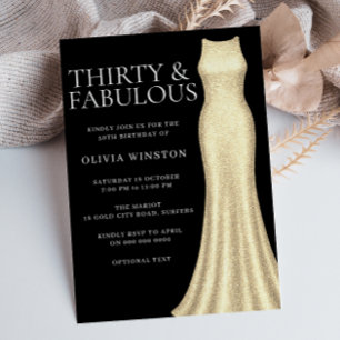 Convite Ouro de vestidos e mulheres negras aniversário de 