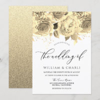 Ouro Elegante Flói Casamento de Todos os Camarões