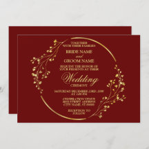 Ouro Elegante Vermelhidão Geométrica Floral