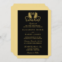 Ouro Floral Emblem Wedding