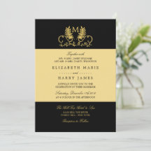 Ouro Floral Emblem Wedding