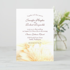 Convite Ouro Floral Wedding