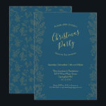 Convite Ouro Foil Winter Berries<br><div class="desc">Adicione brilho às suas comemorações de feriado! Os Convites para o Foil Winter Berries são perfeitos para a sua próxima reunião de férias. Este convite é altamente personalizável. Clique em "personalizar este modelo" para alterar a fonte e o plano de fundo para qualquer cor.</div>