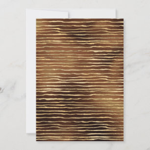 Convite Ouro Horizontal de Pintura Castanho de Bronze