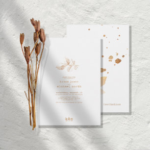 Convite Ouro Leaf Wedding ID655
