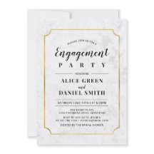 Ouro & Mármore | Festa de Noivado Clássico