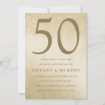 Ouro moderno 50º Aniversário de Casamento