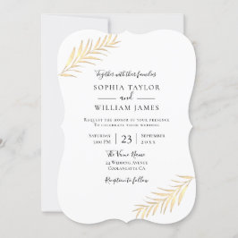 Convite Ouro Moderno Deixa Casamento de Todos os Camarões