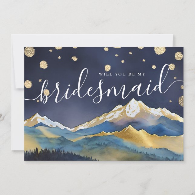 Convite Ouro Mountain, Você Será Minha Proposta De Bridesm (Frente)