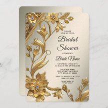 Ouro Onda Deixa Chá de panela Floral