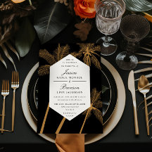 ouro-palmeiras sofisticadas casamento tropical