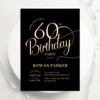 Ouro Preto Aniversário de 60 anos Grafia Elegante