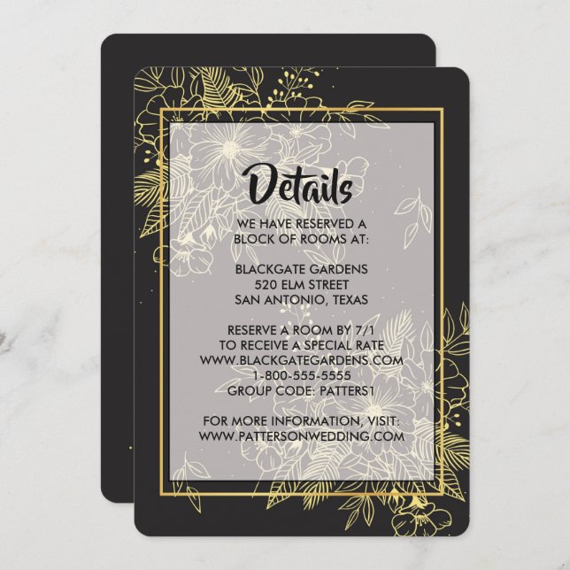 Convite Ouro Rosa (Frente/Verso)